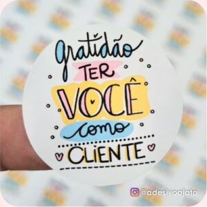 Adesivo Gratidão (fundo branco)