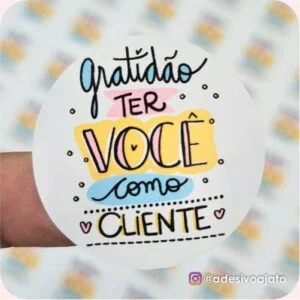 Adesivo Gratidão (fundo branco)