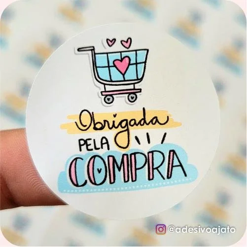 Adesivo Obrigado pela Compra – Adesivo a Jato