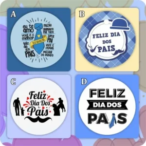 Adesivos - Dia dos Pais
