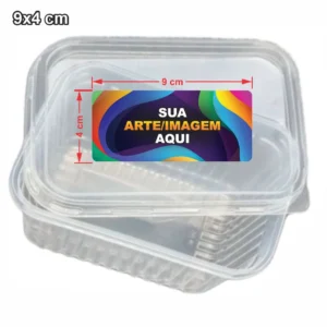 Adesivo Retangular (4x9cm ou 6x9cm) com Sua Logo