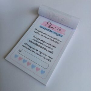 Bloquinhos "Seu Pedido Chegou"