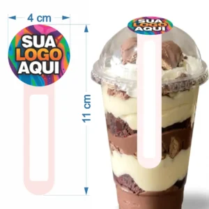 Lacre Adesivo com Sua Logo 11x4 cm - Modelo C