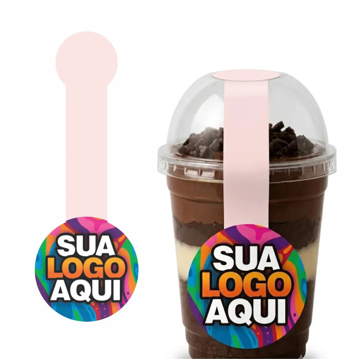 Lacre Adesivo com Sua Logo 14×5 cm – Modelo B